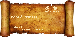 Bangó Margit névjegykártya